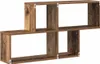 vidaXL Wandregal mit Regal Wandmontiert Braun Holzwerkstoff Produktbild-Vorschau 7