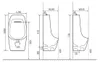 Belvit Urinal Keramik Weiß Glänzend 29x50x24,5 cm Oberer Produktbild-Vorschau 3