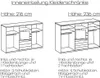 Diagrams showing the internal layout of two different sized wardrobes. Anteprima dell’immagine prodotto