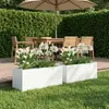 vidaXL Vasi da giardino, confezione da 2, bianco, 60 x 20 x Anteprima dell’immagine prodotto 2
