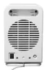 The back of a white electric heater. Voir les images du produit