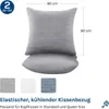 WOLTU Kühlender Kissenbezug 2er Set, Weicher Atmungsaktiv Produktbild-Vorschau 2