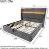Flieks hydraulická čalouněná postel 160x200cm s přípojkami Náhled obrázku produktu 4