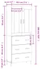 vidaXL Highboard Betongrau 69,5x34x180 cm Holzwerkstoff Produktbild-Vorschau 8