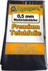 A folded black pond liner with a label showing product details and branding. Produktbild-Vorschau