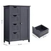 Vasagle Schmaler Badschrank mit 4 Schubladen, Grau, Frei Produktbild-Vorschau 5