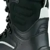 Close-up view of the upper part of a black work boot. Náhled obrázku produktu