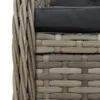 vidaXL 5-tlg. Garten-Essgruppe mit Kissen Grau Poly Rattan Produktbild-Vorschau 7