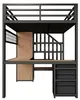 Hochbett 90 x 200 cm mit Schreibtisch, LED, 4 Schubladen, Produktbild-Vorschau 13
