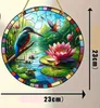 GKA XL Sonnenfänger Eisvogel mit Seerose 20 cm Buntglas Produktbild-Vorschau 6