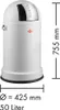 WESCO Pushboy 50l schwarz matt Produktbild-Vorschau 2