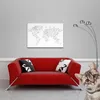 Cartes géographiques - Carte du monde - Modèle de grille Voir les images du produit 2