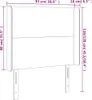 vidaXL Kopfteil mit Ohren Schwarz 93x16x118/128 cm Stoff -  Produktbild-Vorschau 15