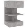 vidaXL Nočný stolík Concrete Grey 40x35x65 cm Drevo Náhľad obrázku produktu 2