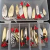 Set di 36 esche rotanti oscillanti per predatori in scatola Anteprima dell’immagine prodotto 3