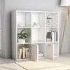 vidaXL Regál na knihy biely 98x30x98 cm Drevo Materiál Náhľad obrázku produktu 4