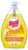 A bottle of Dual Power dish soap with citrus fruit imagery. Produktbild-Vorschau