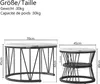CDGlobal Couchtisch 2er Set Satztisch Runder Beistelltisch Produktbild-Vorschau 7
