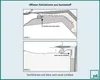 Diagrams showing how to open a plastic photo frame. Produktbild-Vorschau