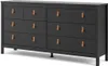 Komoda 8-szufladowa, matowa czerń, szerokość 159,6 cm - Podgląd zdjęcia produktu 12