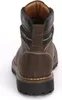 The back view of a brown leather boot. Voir les images du produit