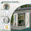8x4 FT Metall Gerätehaus Gartenhaus Inkl. Metallfundament Produktbild-Vorschau 7
