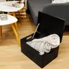 Creative Deco XXL Zwarte Houten Doos met Deksel Opbergdoos, Productafbeelding-voorbeeld 2