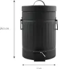 MSV Treteimer fur Bad/Toilette - schwarz - 3L - 17 x 26 cm Produktbild-Vorschau 8