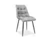 Stuhl Chic Velvet Grau Samtstoff - Polst Produktbild-Vorschau 1