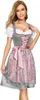 ASKSA Dirndl Dámské Midi tradiční šaty Dirndl Šortky pro Náhled obrázku produktu 4