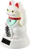 Glückskatze - Maneki-neko - Winkekatze Solar - 12 cm - weiß Produktbild-Vorschau 2