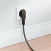 deleyCON 2m Kaltgerätekabel Nylon Typ F auf C13 90° - Grau Produktbild-Vorschau 4