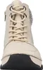 A close-up front view of a beige high-top sneaker boot. Anteprima dell’immagine prodotto