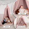 Baldakijn poederroze zonder gouden applicatie - bedhemel Productafbeelding-voorbeeld 3