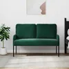 vidaXL Sofas mit Kissen 110cm Dunkelgrün Sperrholz Produktbild-Vorschau 3