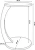 A line drawing of a side table with dimensions indicated. Produktbild-Vorschau
