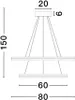 Nova Luce CANTRIA LED Pendelleuchte Schwarz 98W Warmweiss Produktbild-Vorschau 3