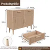 Fortuna Lai Commode 2 tiroirs 2 portes Buffet 100 cm Voir les images du produit 3