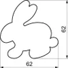 Vykrajovátko zajíček 6,2cm Náhled obrázku produktu 1