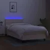 Boxspringbett mit Matratze & LED Creme 100x200 cm Stoff Produktbild-Vorschau 4
