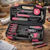 Kinzo Werkzeugsatz 39 Teile für den Hausgebrauch - Rosa Produktbild-Vorschau 2