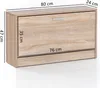 Wohnling Schuhkipper SPLIT Modern 80 x 47 x 24 cm Holz Produktbild-Vorschau 3