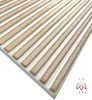 A close-up, angled view of decorative wall panels with a wood-grain texture and a gold finish, set against a white background. Anteprima dell’immagine prodotto