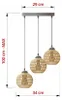LUXOLAR Pendelleuchten Natural Bambus 3 flammig E27 60 W - Produktbild-Vorschau 7