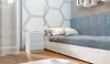 Topeshop M2 FR BLUE, Nočný stolík, Modrá, Biela, 2 Náhľad obrázku produktu 6
