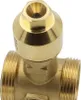 A close-up, studio shot of a brass valve fitting. Produktbild-Vorschau