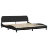 vidaXL Struttura letto con LED senza materasso "Hvar" nero Anteprima dell’immagine prodotto 7