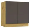 Küchenunterschrank 80 cm - Eiche Artisan und Mocca-Grau - 2 Produktbild-Vorschau 1