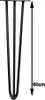 A black hairpin leg with a measurement indicator. Anteprima dell’immagine prodotto