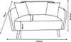 2-Sitzer Sofa 'Midt' gepolstert Cord 132 x 70 x 81 cm mit Produktbild-Vorschau 6